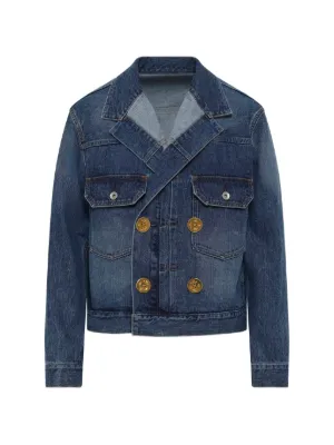 Sacai Wool Suiting x Denim Jacket | Black | FARFETCH BH