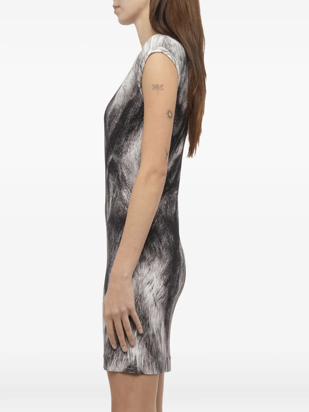Alexander McQueen Jurk met kapmouwen Zwart