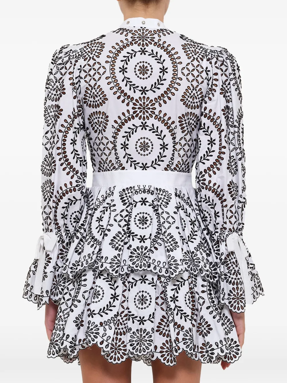 Alexander McQueen Broderie anglaise jurk Wit