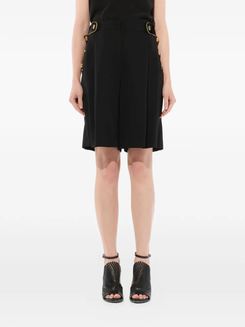 Givenchy button-detail pleated shorts - Black