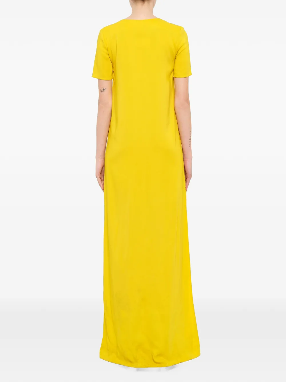 Lanvin Maxi-jurk met korte mouwen Geel
