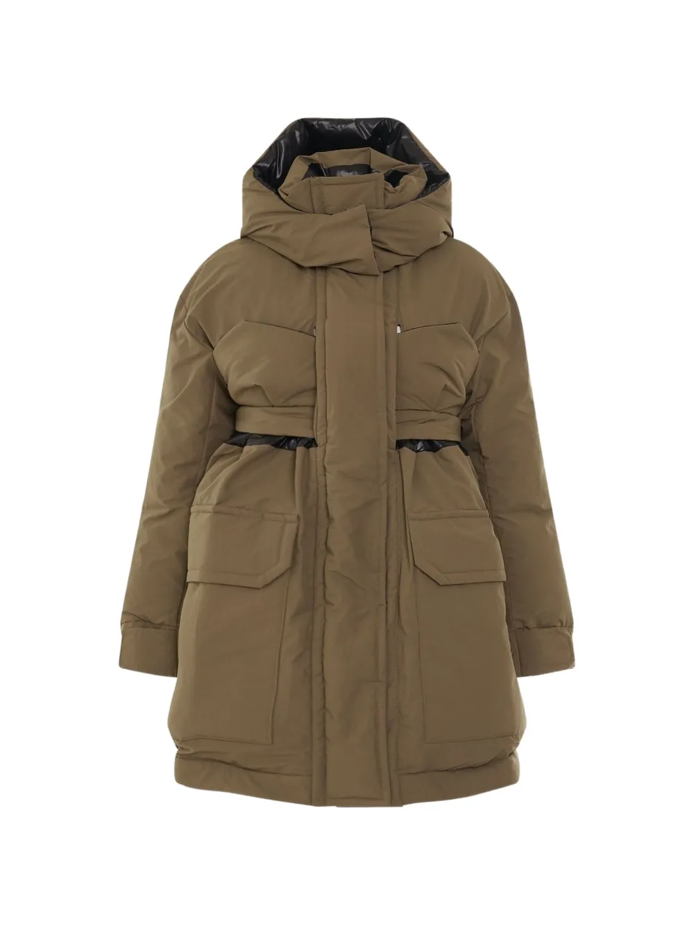 sacai padded detachable-hood coat - Toni neutri