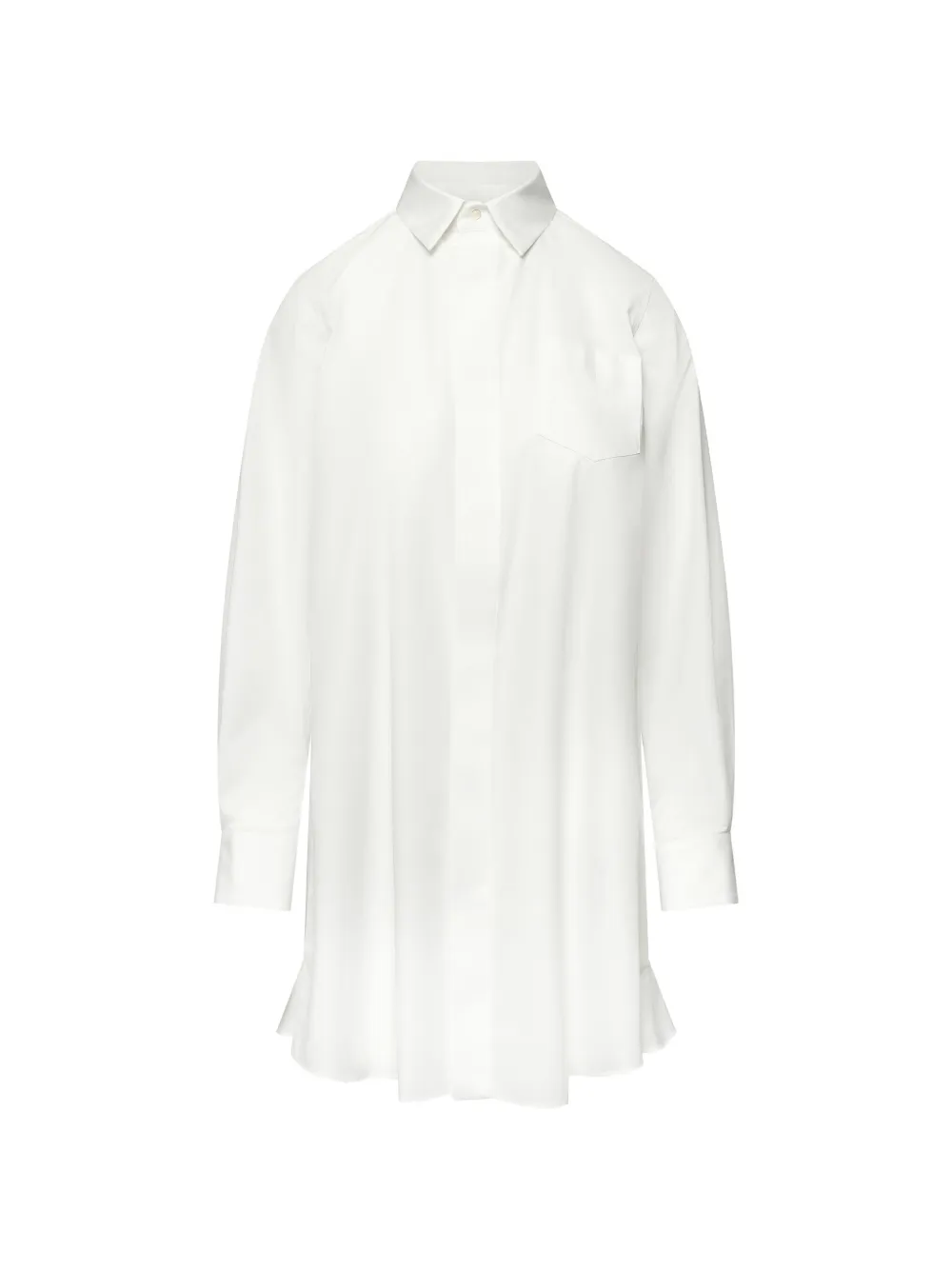 sacai frill-detail mini dress - Bianco