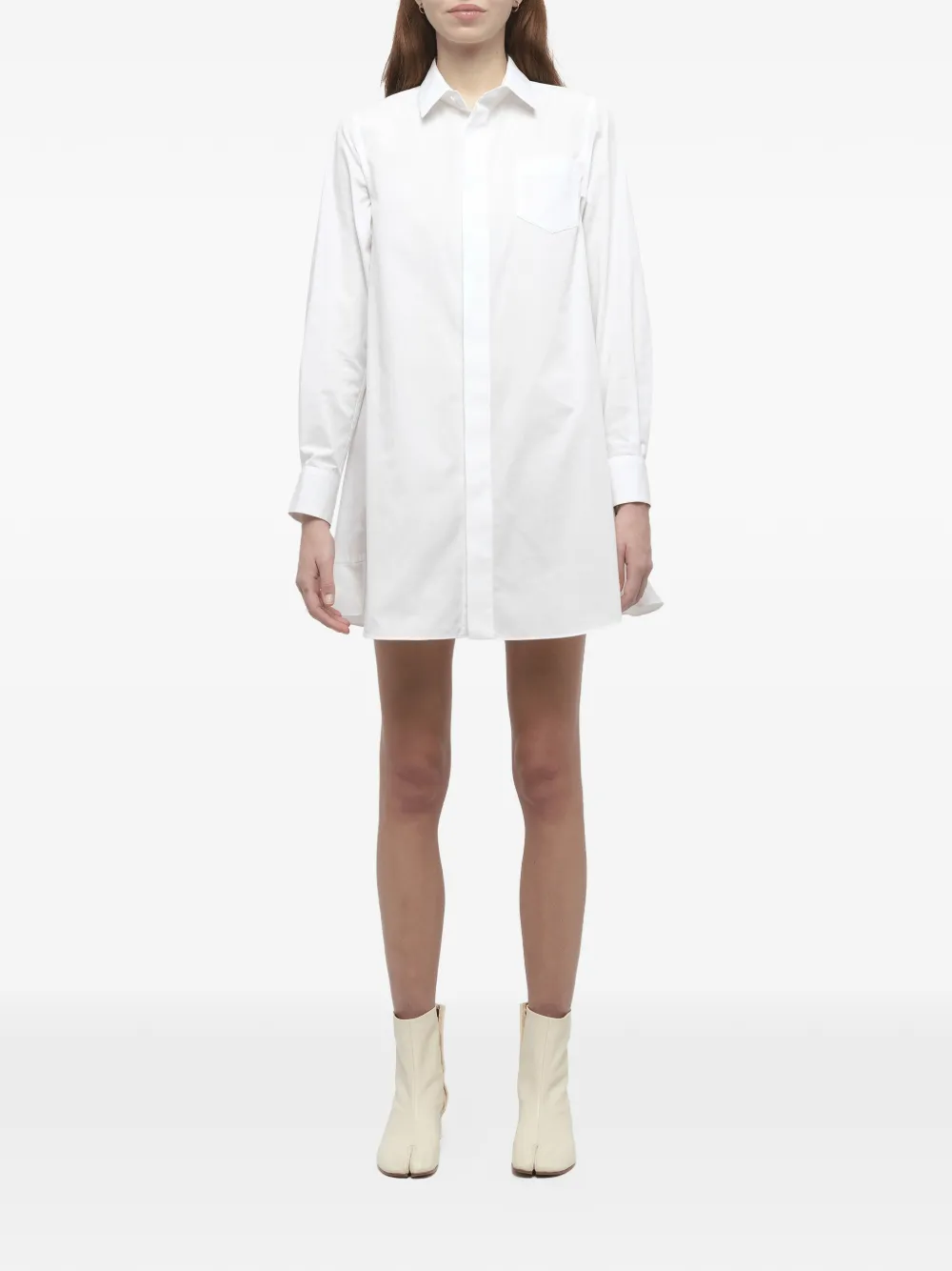 sacai Mini-jurk met franje Wit
