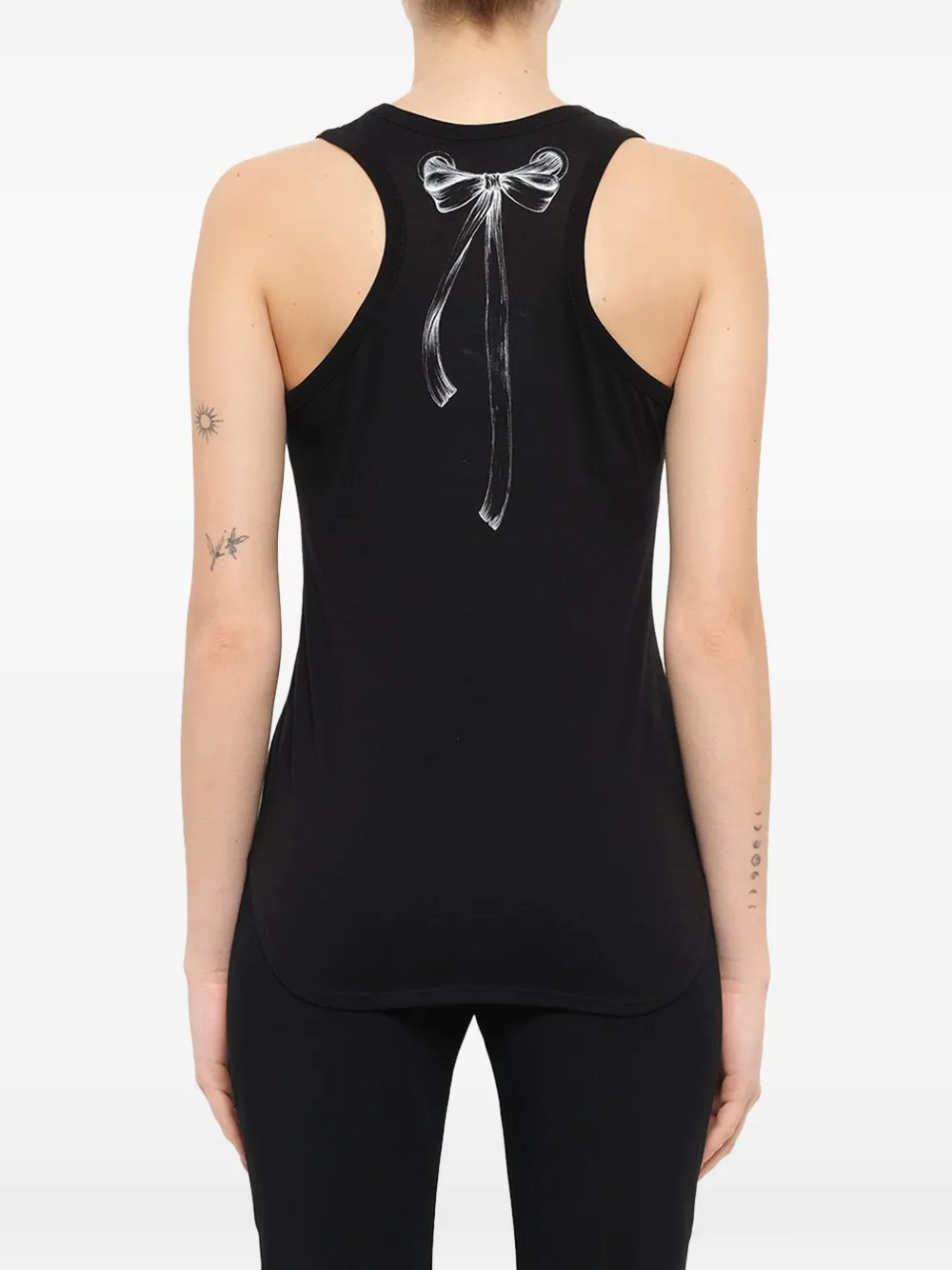 Alexander McQueen eyelet-print racerback tank top Zwart
