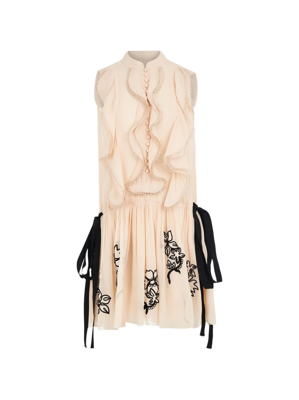 Chloé ruffled silk dress - Toni neutri