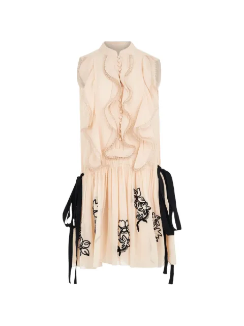 Chloé ruffled silk dress