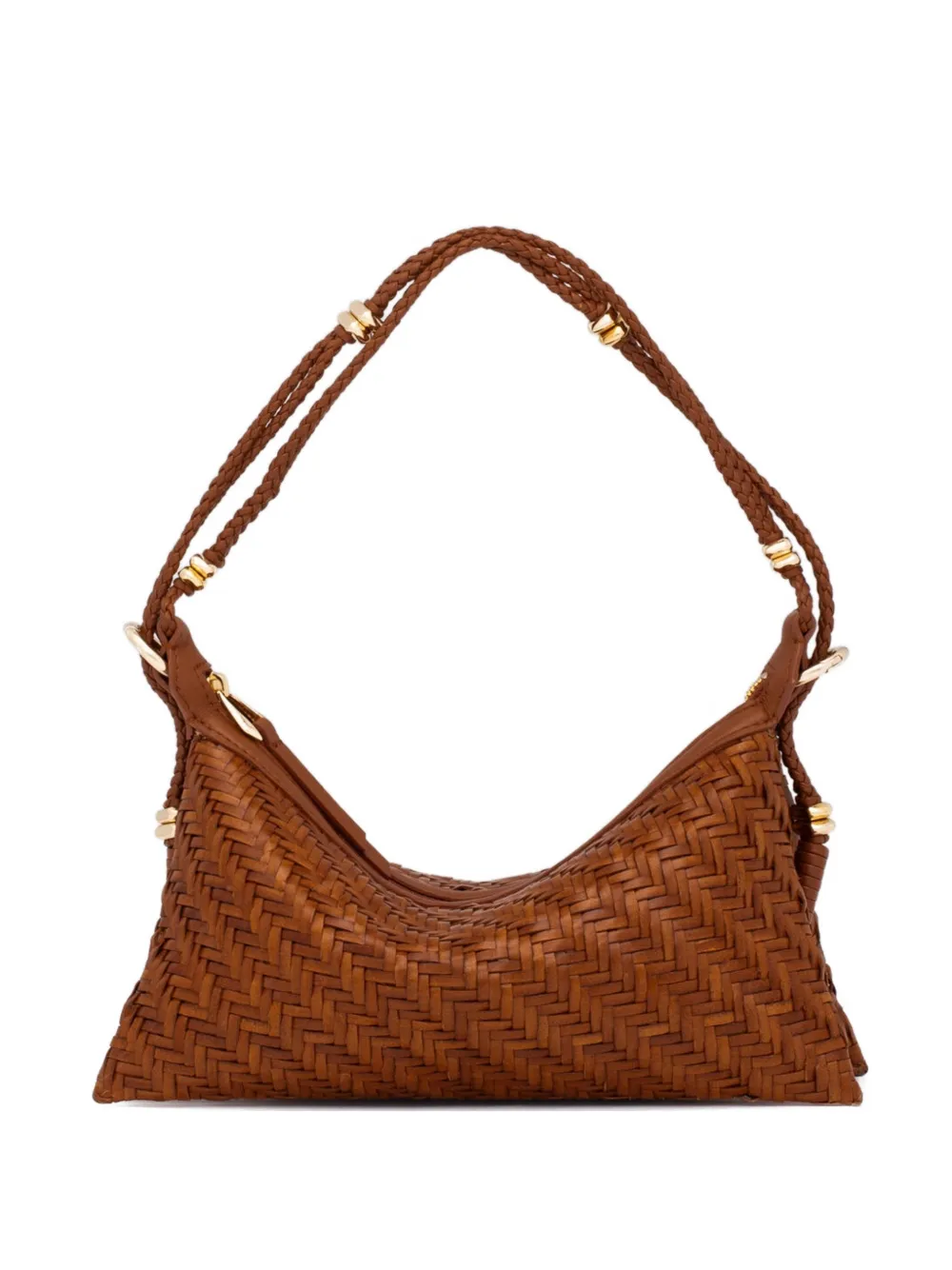 Benedetta Bruzziches Pondy woven shoulder bag - Marrone