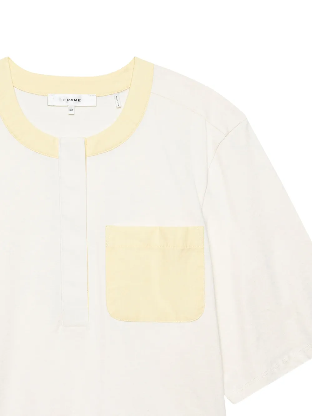 FRAME Bodega T-shirt met borstzak Beige