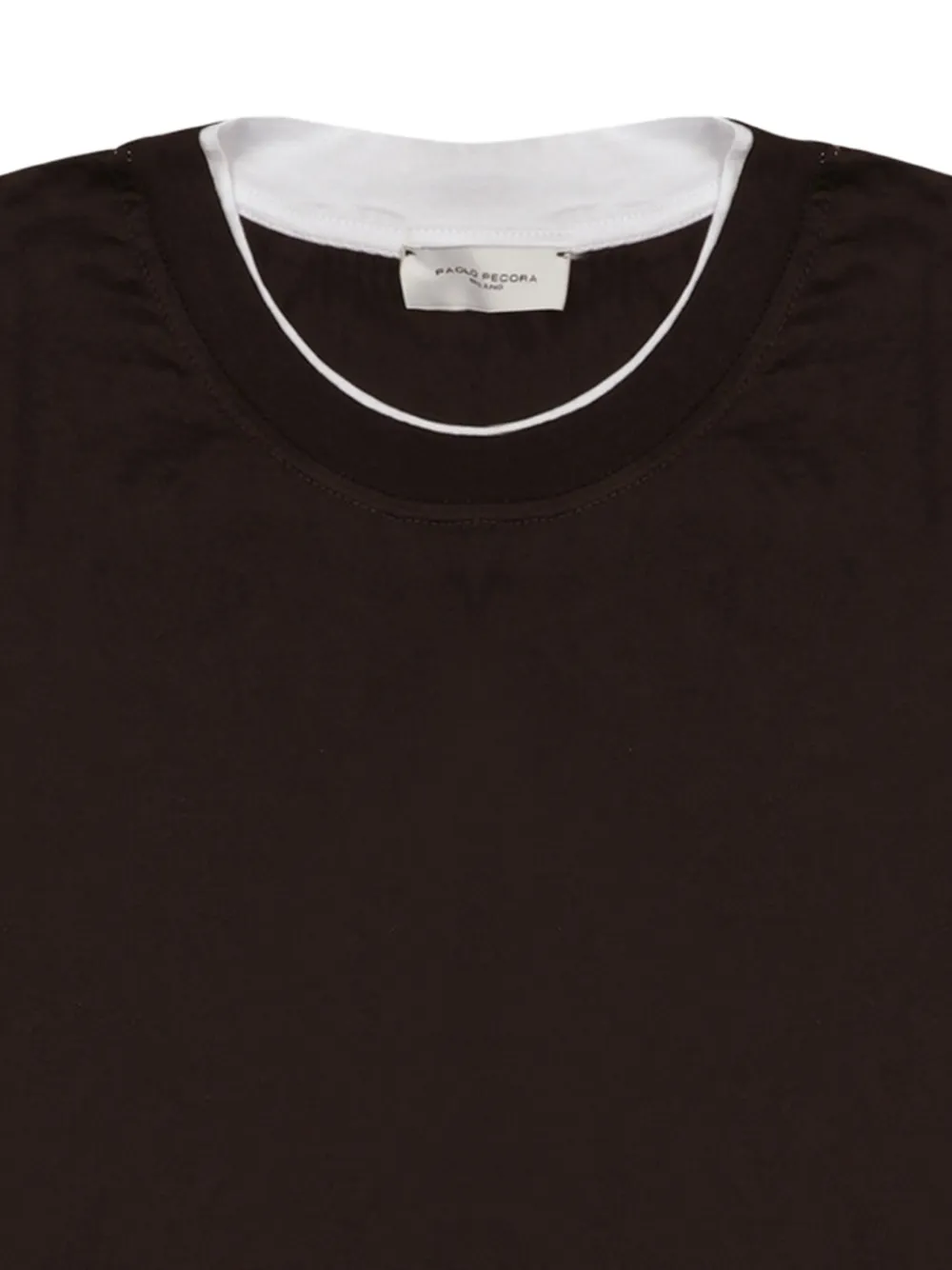 Paolo Pecora T-shirt met gelaagd detail Bruin