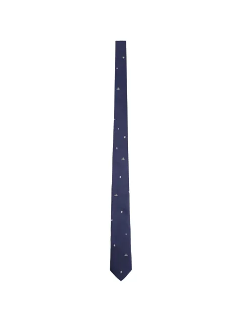 Vivienne Westwood Orb-embroidered silk tie
