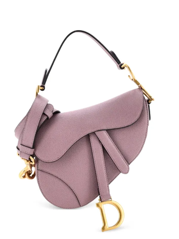Christian Dior Pre-Owned Saddle Handbag With Strap Leather Micro