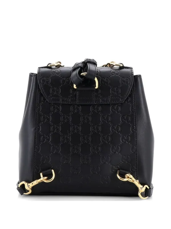 Gucci Pre-Owned パドロック グッチシマ バックパック ミニ | ブラック