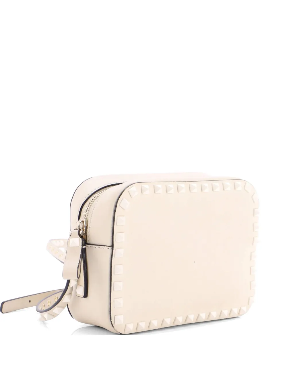 Valentino Garavani Pre-Owned Rockstud Camera Leather crossbody bag - Toni neutri