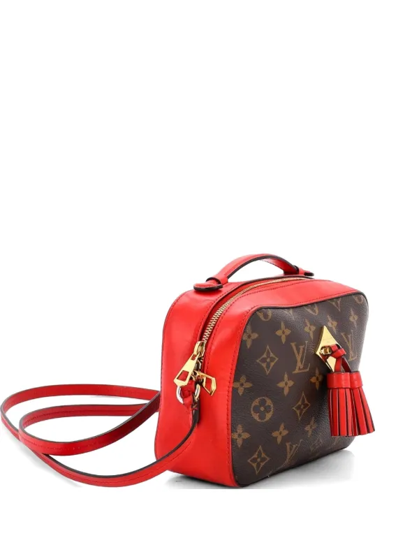 Louis Vuitton Pre-owned Saintonge Handbag Monogram Canvas with Leather Crossbody Bag in Brown