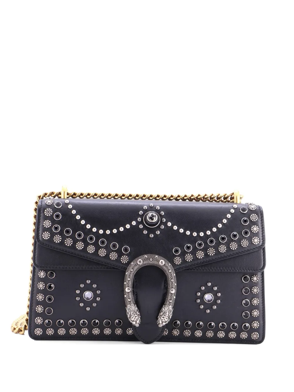 Gucci Pre-Owned Dionysus Bag Studded Leather Small shoulder bag - Nero