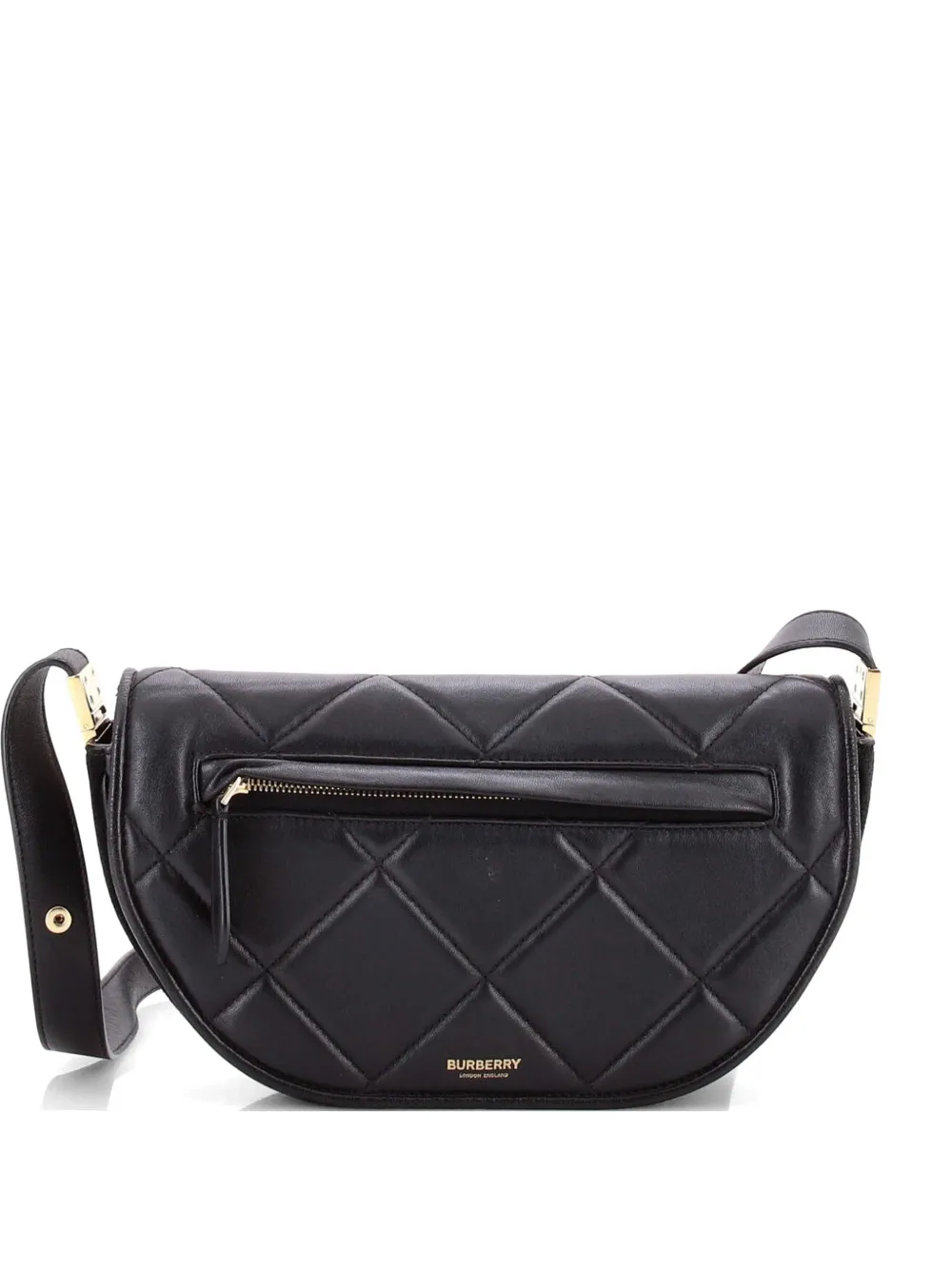 Burberry Pre-Owned Olympia Flap Bag Quilted Leather Small shoulder bag - Nero
