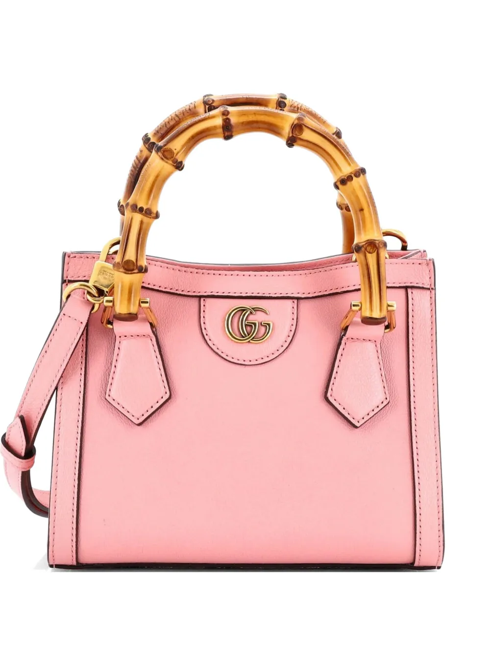 Gucci Pre-Owned Diana NM Bamboo Handle Tote Leather Mini crossbody bag - Rosa