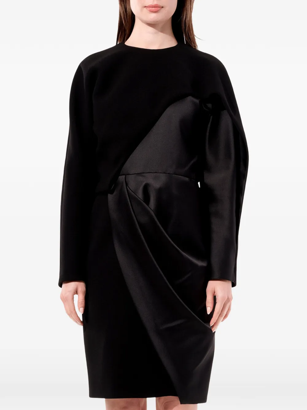 Balenciaga draped panelled dress - Schwarz