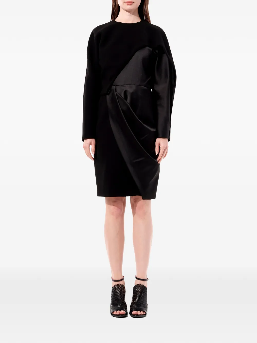 Balenciaga draped panelled dress - Nero
