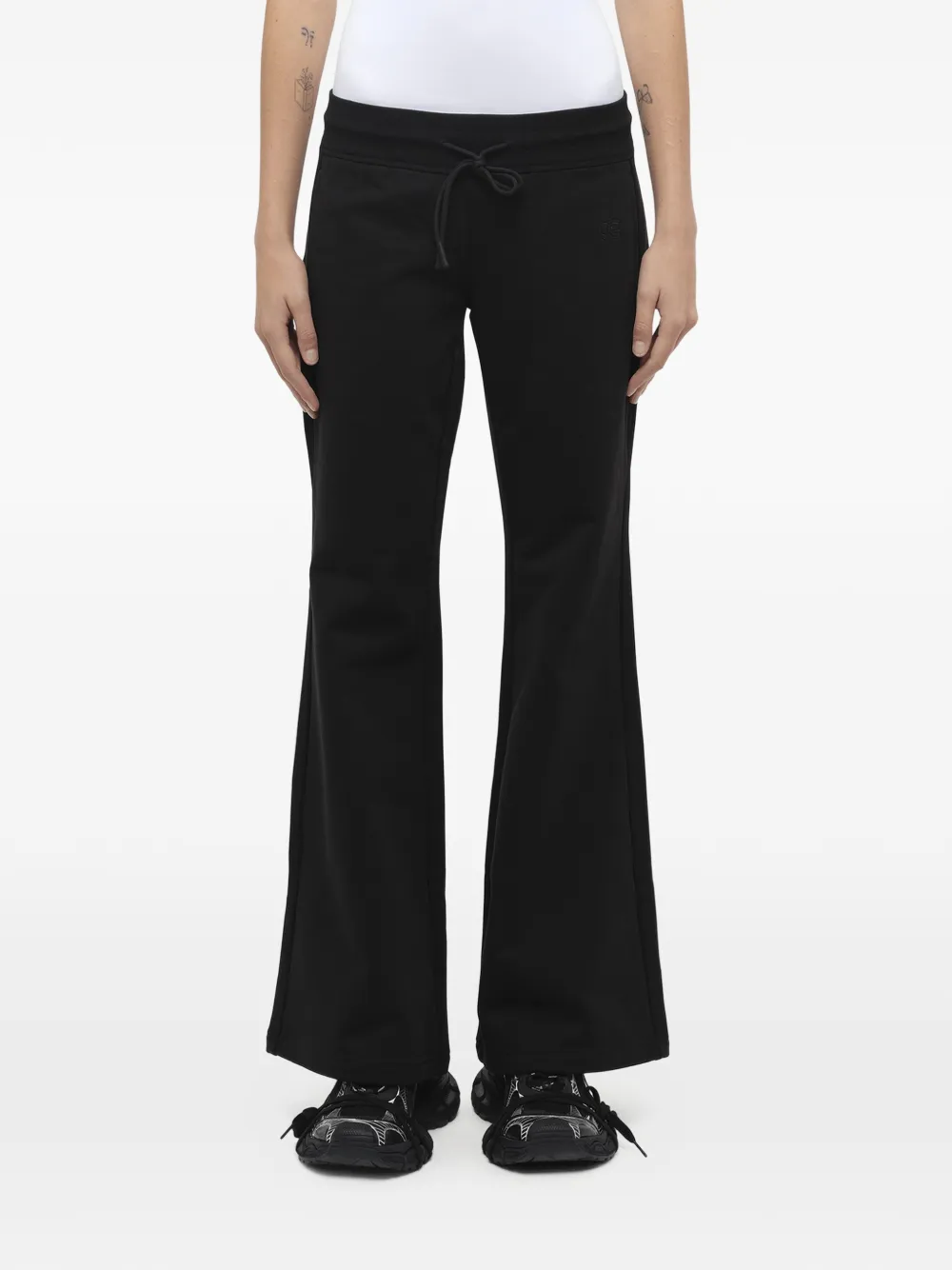 パンツ faxcopy express Casual Flared Sweat Pant Fax Copy Express Flared Track Pants | Black | FARFETCH