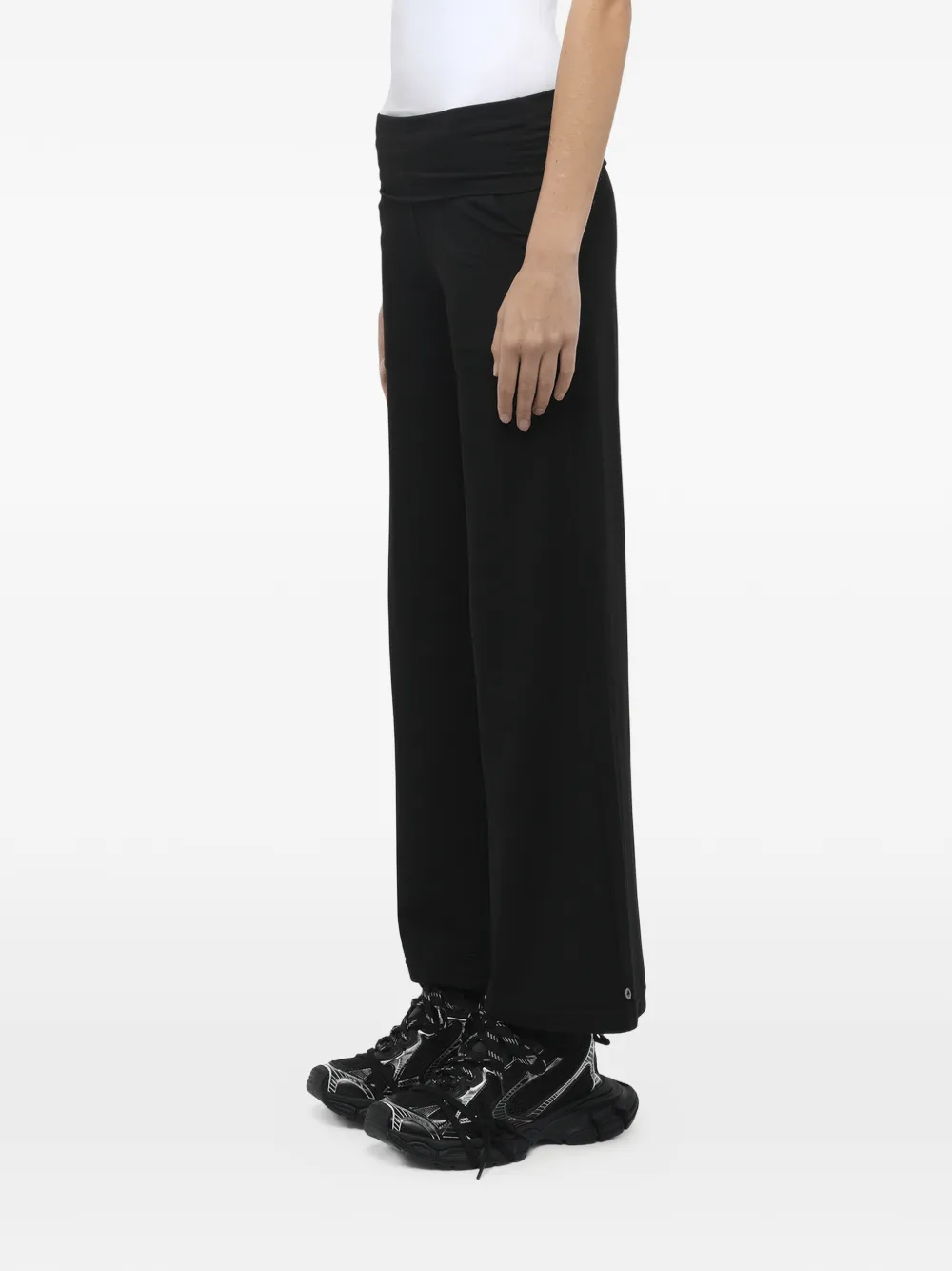 Fax Copy Express Afternoon Stretch Series broek met omslag Zwart