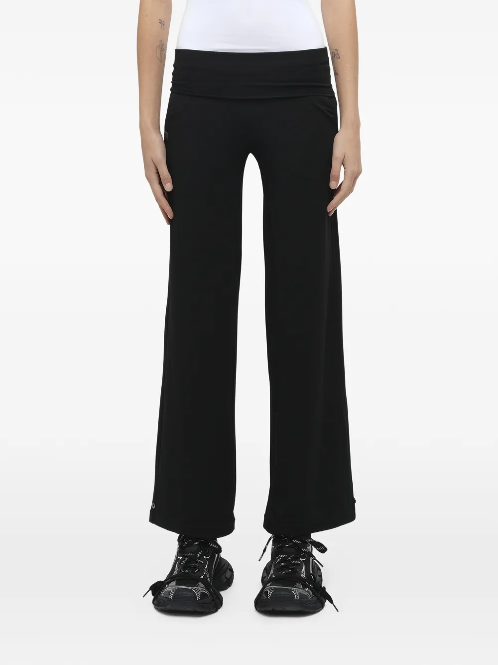 Fax Copy Express Afternoon Stretch Series folded trousers - Nero