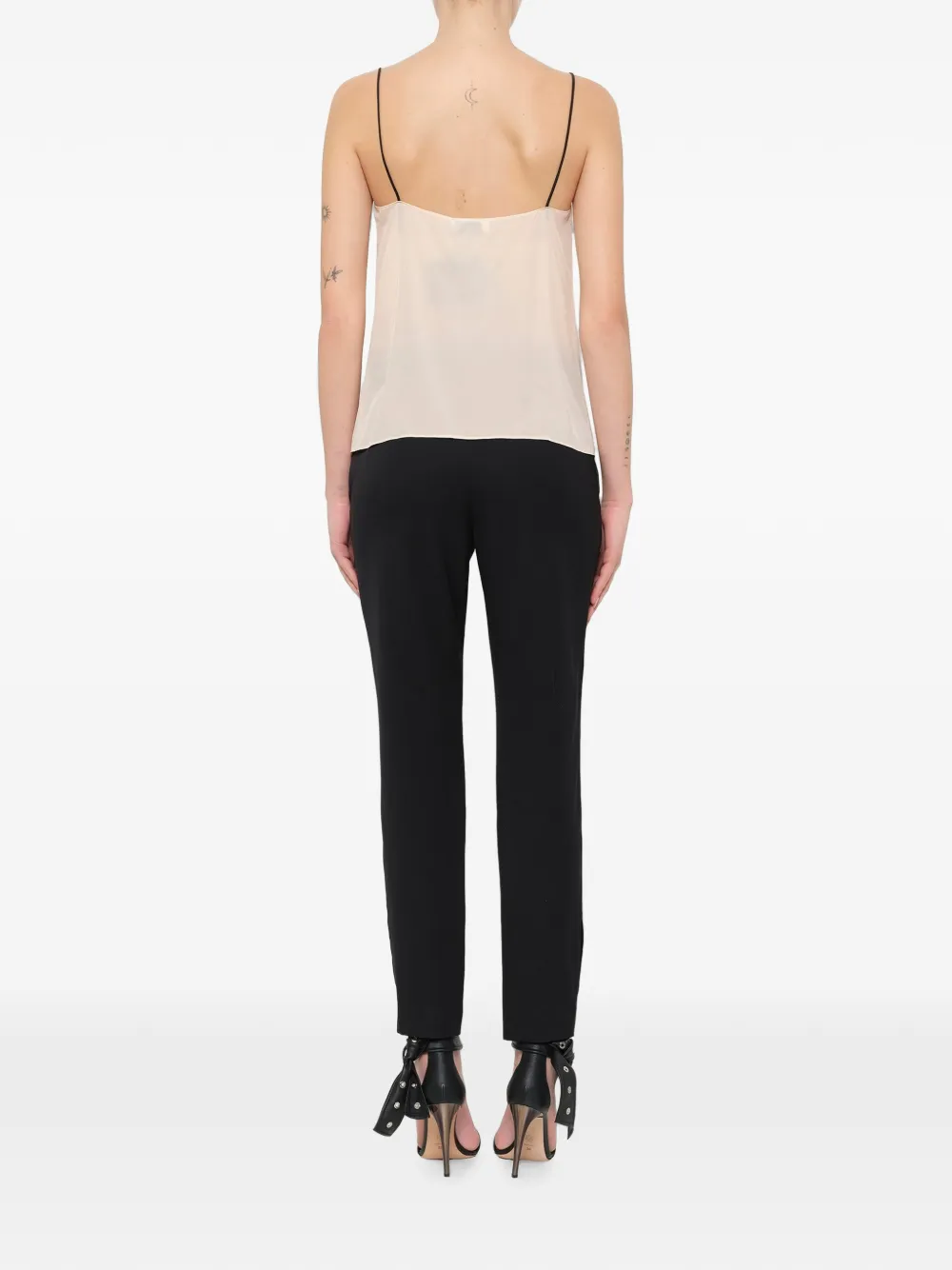 Lanvin Camisole top met chevron vlak Beige