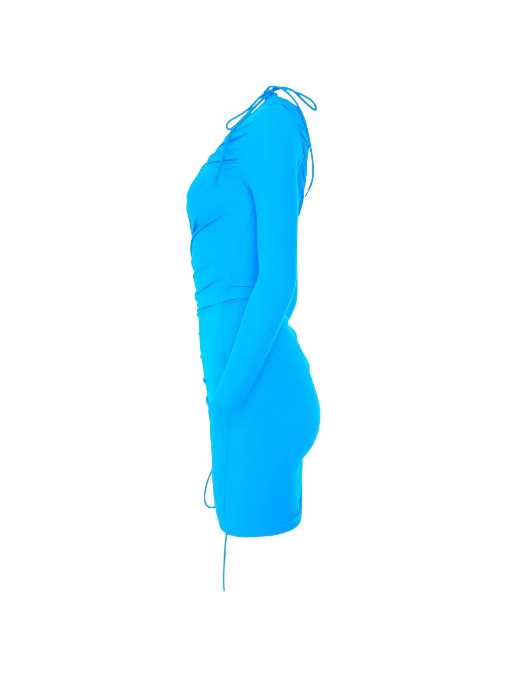 Balenciaga Gesmockte jurk met trekkoord Blauw