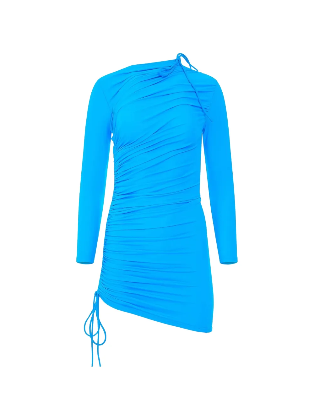 Balenciaga gathered drawstring dress - Blau