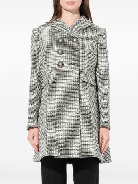 Alexander McQueen Capotto houndstooth double-breasted coat