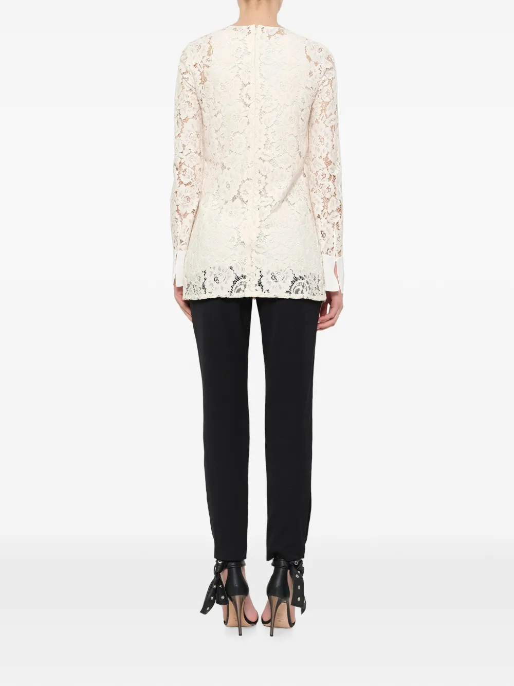 Lanvin floral-lace top Beige