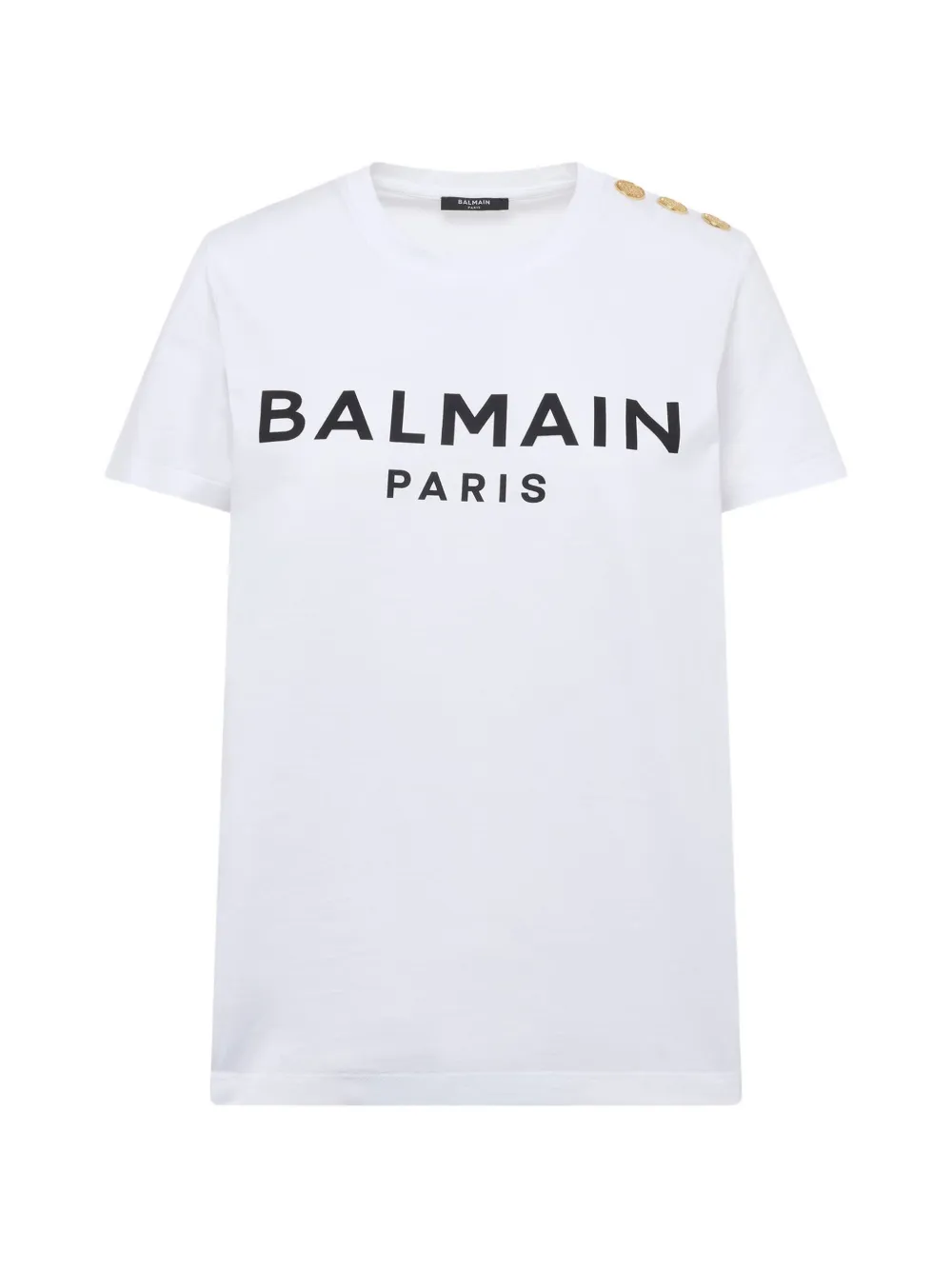 Balmain T-Shirt mit Logo-Print - Weiß