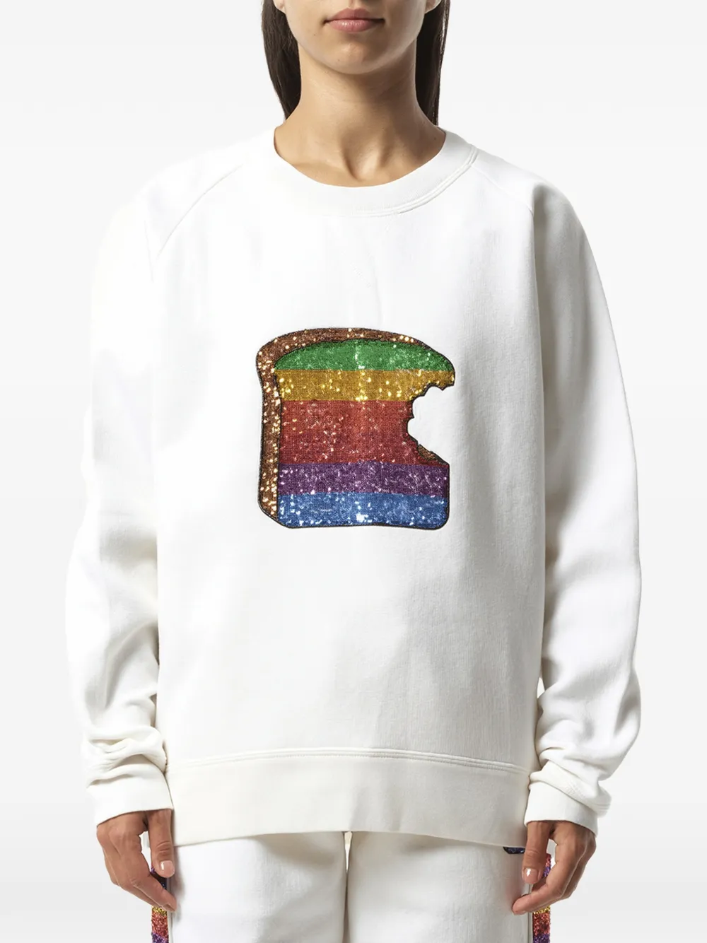 Marc Jacobs sequin-embellished raglan-sleeve sweatshirt - Weiß