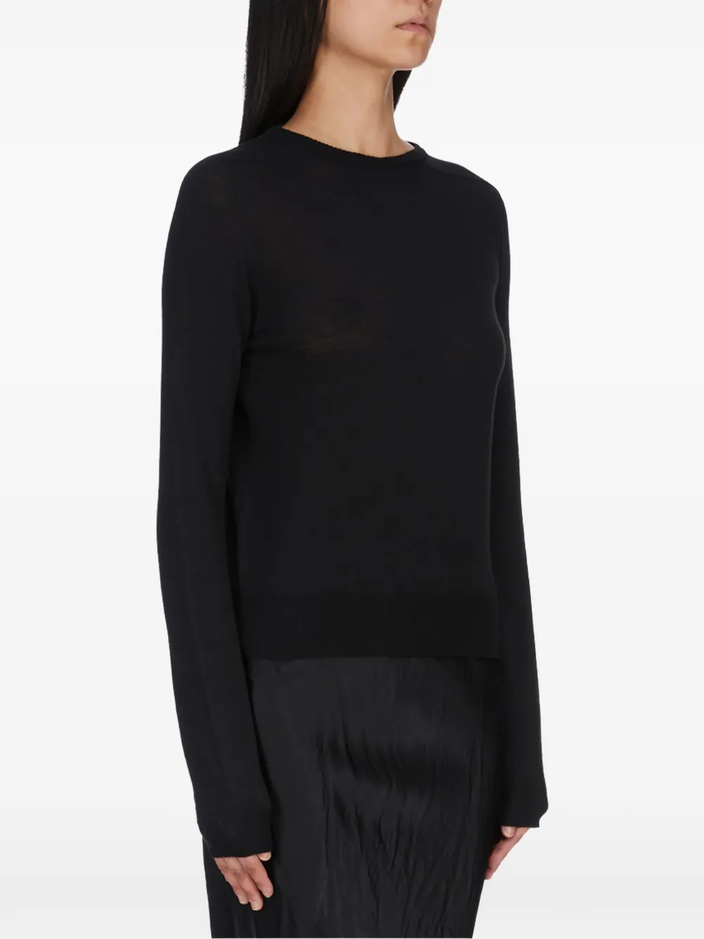 Rick Owens Biker Level trui met verlengde mouwen Zwart