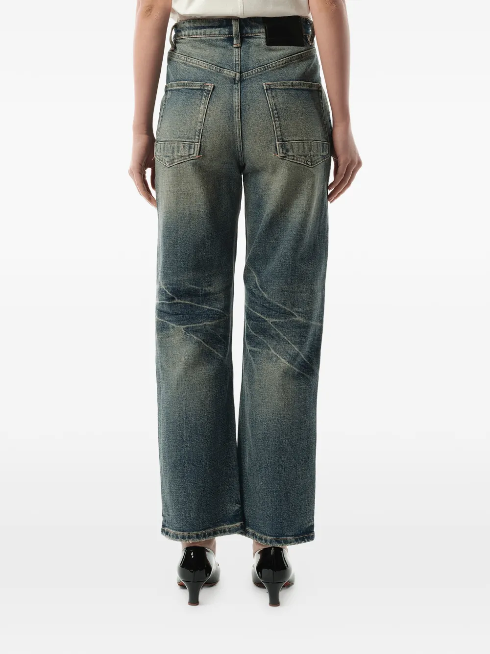 Fax Copy Express Jeans met effect Blauw