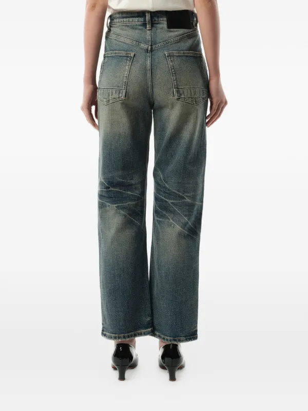 Fax Copy Express whiskering-effect Jeans | Blue | FARFETCH