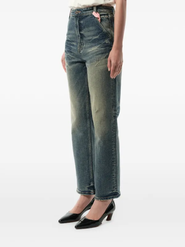 Fax Copy Express whiskering-effect Jeans | Blue | FARFETCH