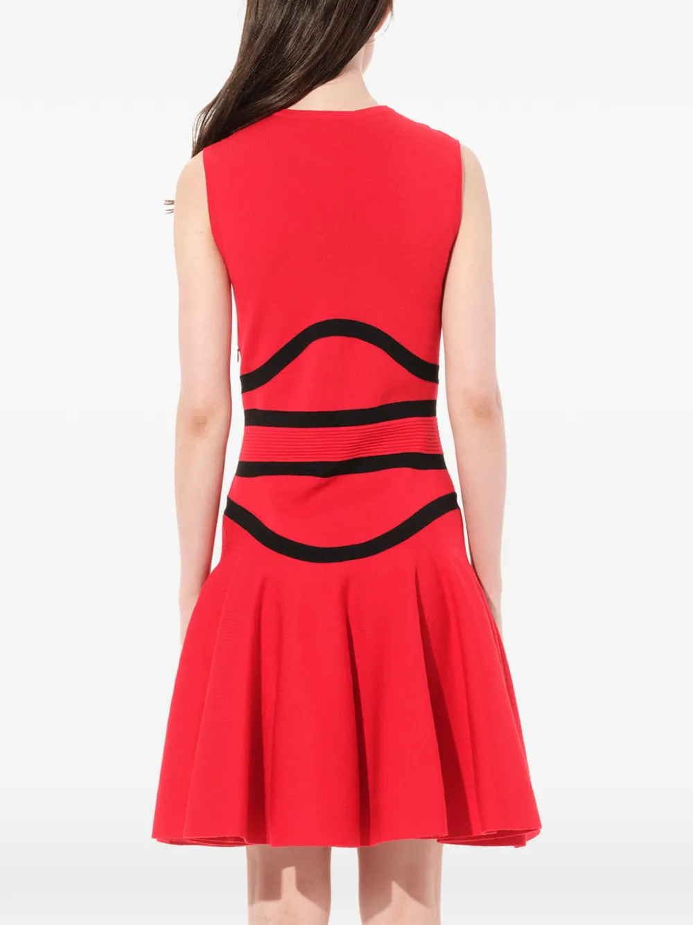 Alexander McQueen Intarsia mini-jurk met uitgesneden details Rood