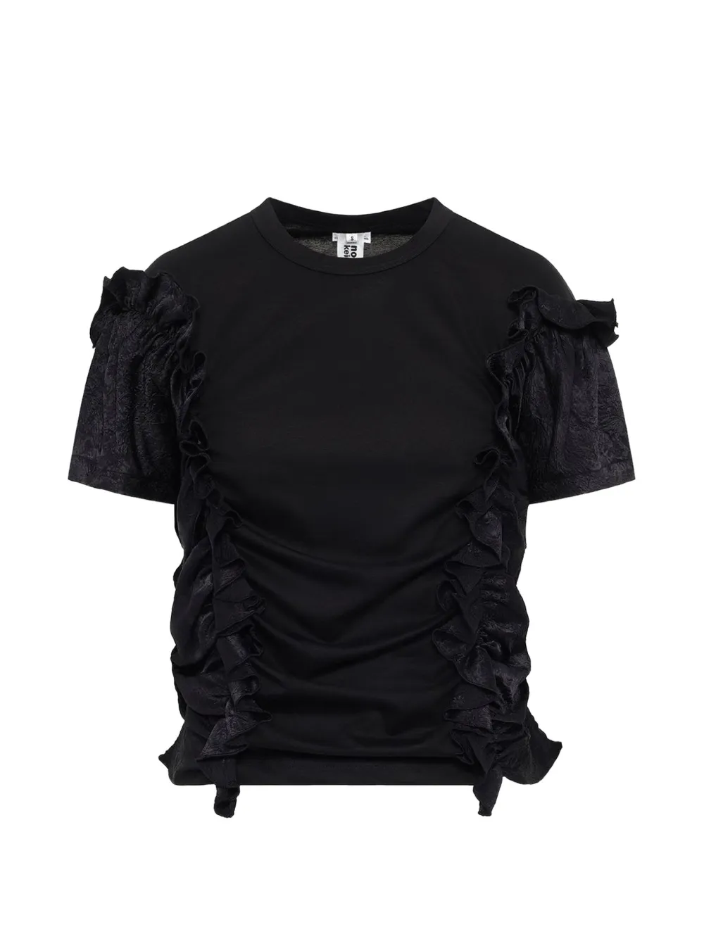 Noir Kei Ninomiya ruffled T-shirt - Nero