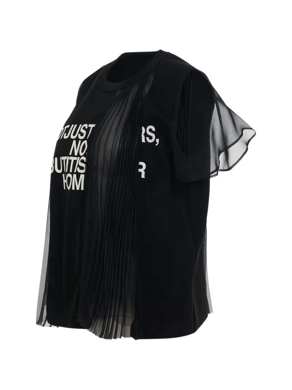 sacai T-shirt met doorzichtig vlak Zwart