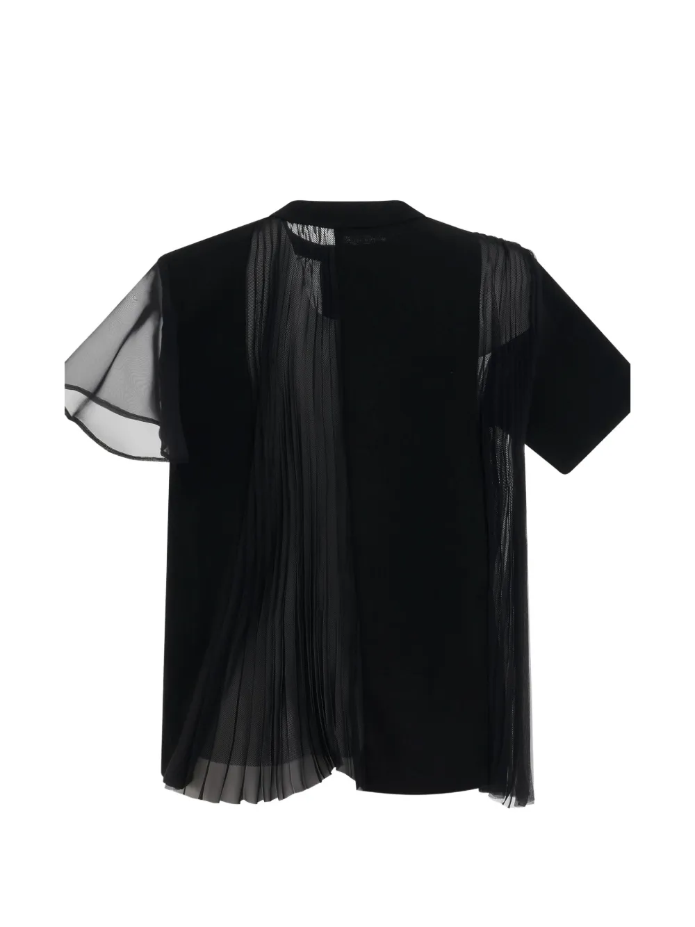 sacai T-shirt met doorzichtig vlak Zwart