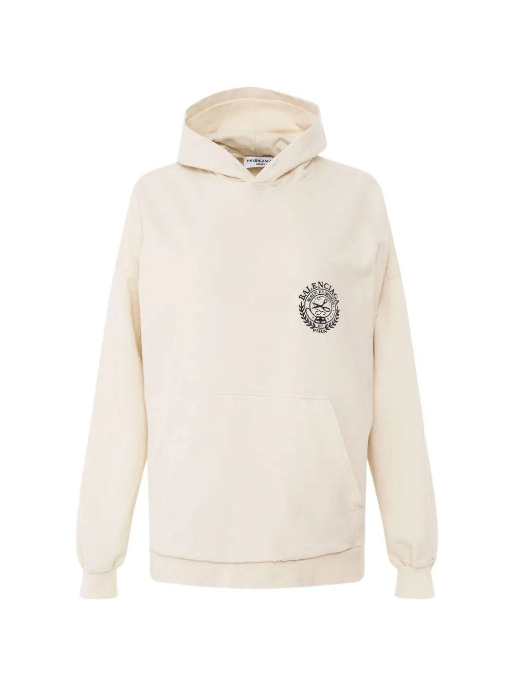 Balenciaga embroidered-crest wide-fit hoodie - Toni neutri