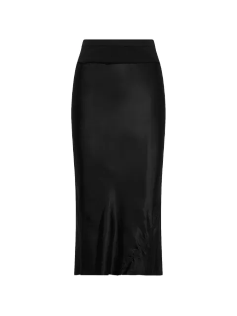Rick Owens falda midi con corte al bies
