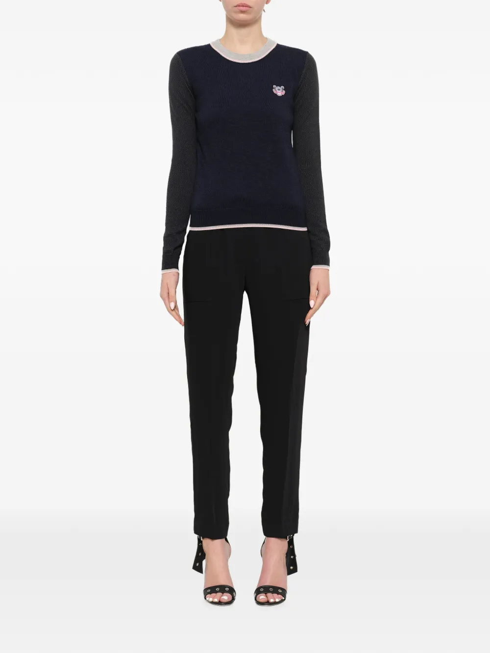 Kenzo Trui met tijgerpatch Blauw