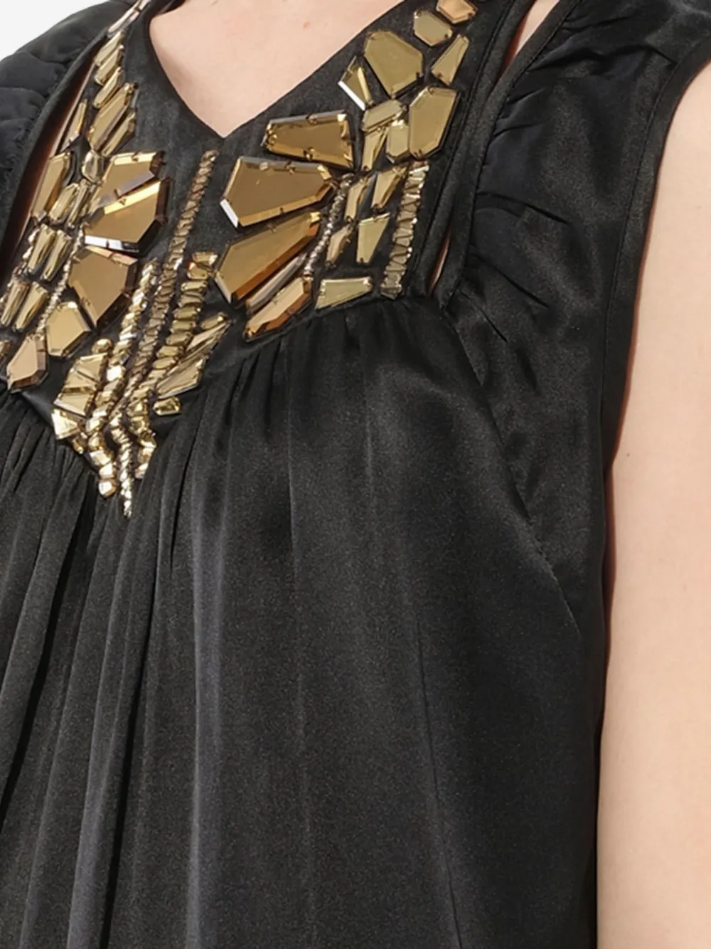 Givenchy Geplooide blouse verfraaid met kristallen Zwart