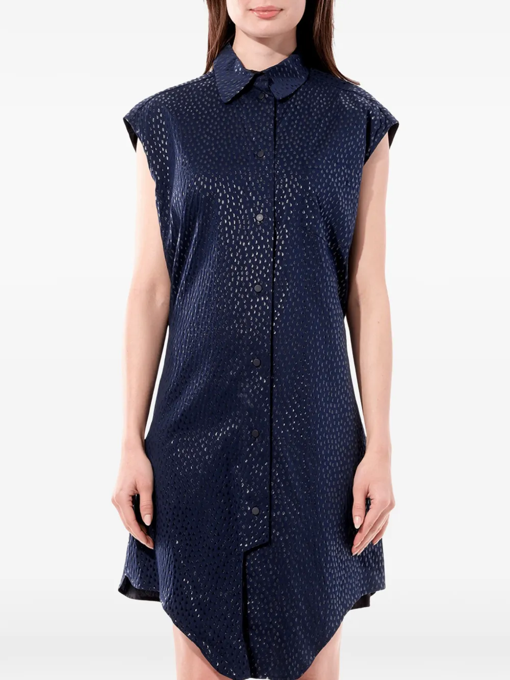 Balenciaga Jurk met geperforeerd detail Blauw