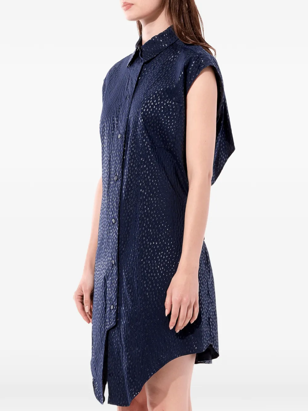 Balenciaga Jurk met geperforeerd detail Blauw