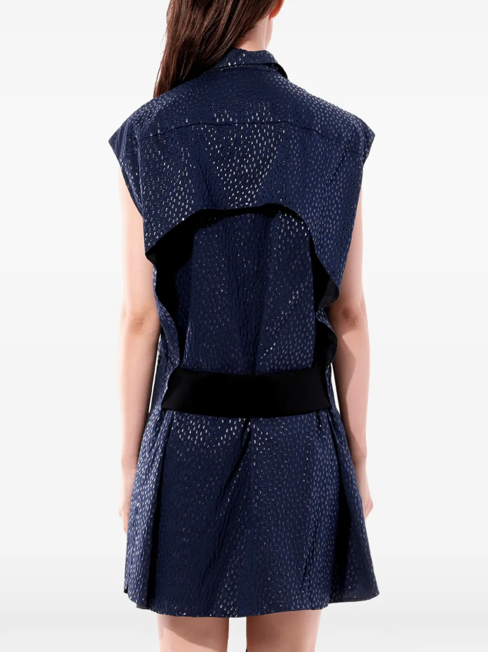 Balenciaga Jurk met geperforeerd detail Blauw