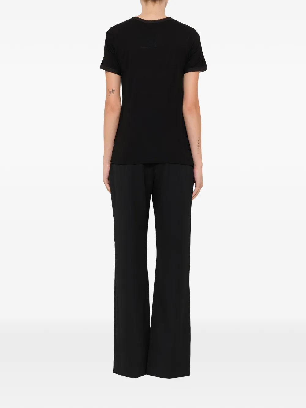 Lanvin Jersey T-shirt met borduurwerk Zwart
